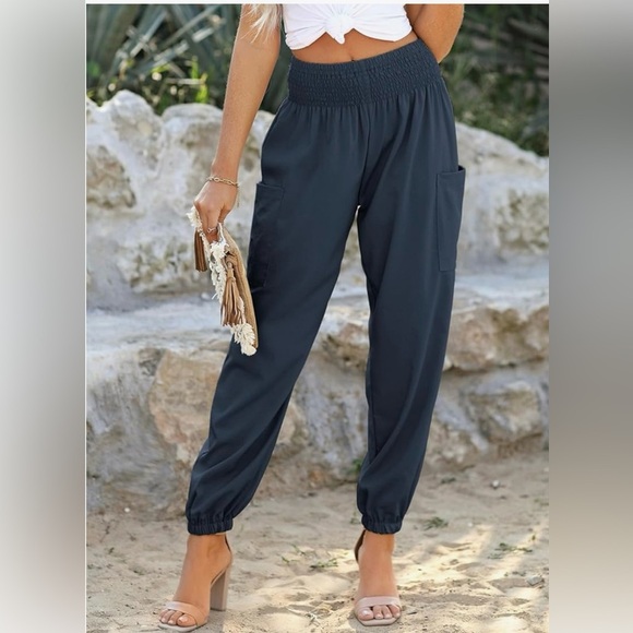 boho high waisted cargo pants - Picture 2 of 2